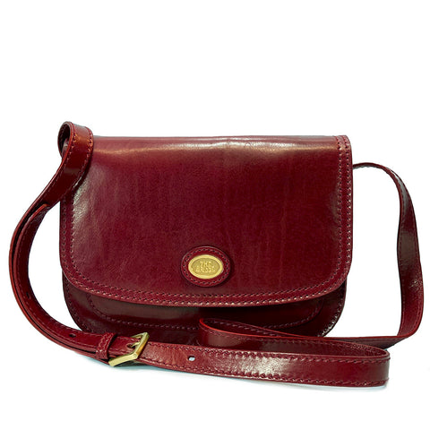 The Bridge Classic Leather Flap over bag - Style: 04402201 - Redcurrant