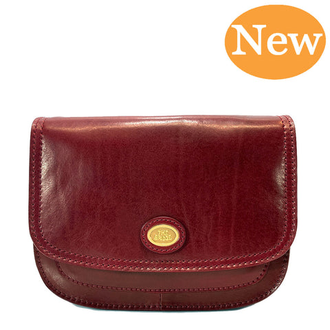 The Bridge Classic Leather Flap over bag - Style: 04402201 - Redcurrant