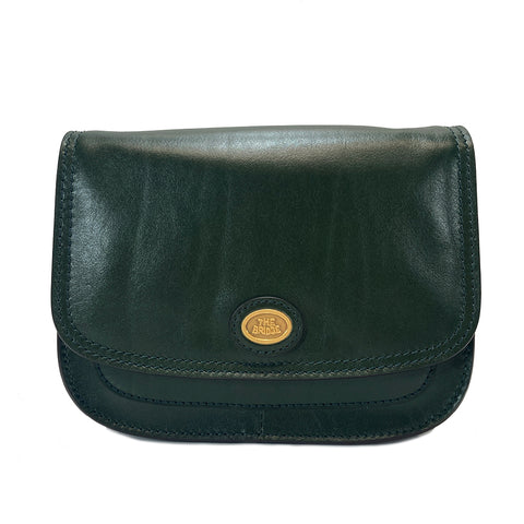 The Bridge Classic Leather Flap over bag - Style: 04402201 - Green