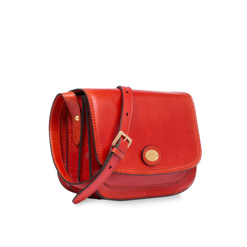The Bridge Classic Leather Flap over bag - Style: 04402201 - Orange