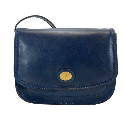 The Bridge Classic Leather Flap over bag - Style: 04402201 - Blue
