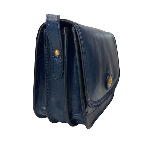 The Bridge Classic Leather Flap over bag - Style: 04402201 - Blue