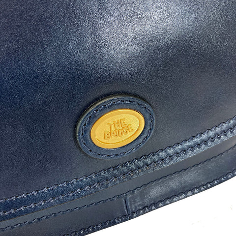 The Bridge Classic Leather Flap over bag - Style: 04402201 - Blue