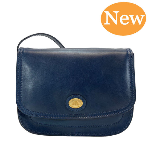 The Bridge Classic Leather Flap over bag - Style: 04402201 - Blue