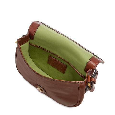 The Bridge Classic Leather Saddle Bag - Style: 04531501  - Brown