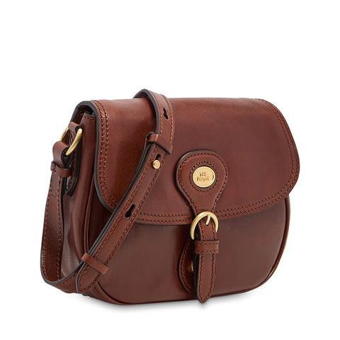 The Bridge Classic Leather Saddle Bag - Style: 04531501  - Brown