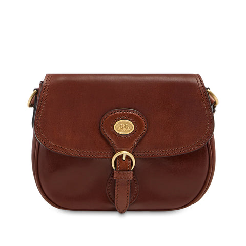 The Bridge Classic Leather Saddle Bag - Style: 04531501  - Brown