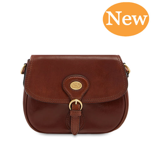 The Bridge Classic Leather Saddle Bag - Style: 04531501  - Brown