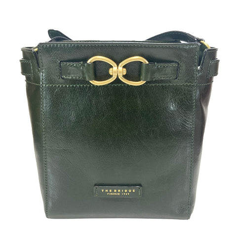 The Bridge Zip Top Shoulder Bag - Style: 04641501 - Green