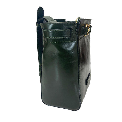 The Bridge Zip Top Shoulder Bag - Style: 04641501 - Green