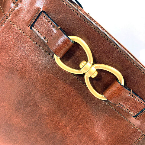 The Bridge Zip Top Shoulder Bag - Style: 04641501 - Brown