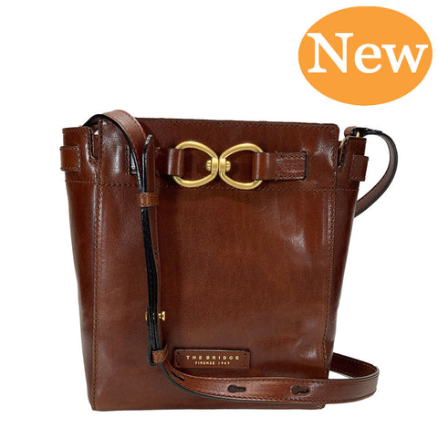 The Bridge Zip Top Shoulder Bag - Style: 04641501 - Brown