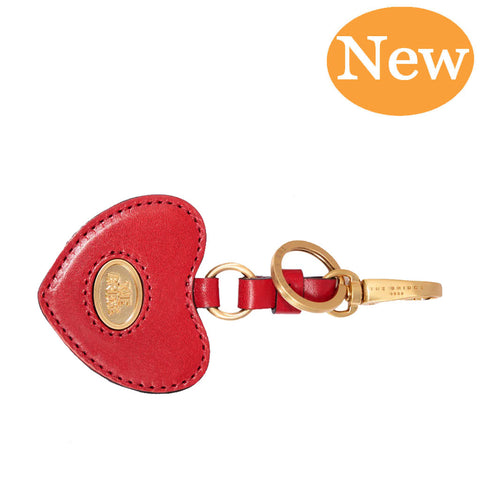 The Bridge Leather  Red Heart Key Fob - Style: 09381401