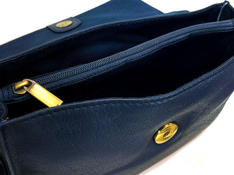 Rowallan Leather Mini Shoulder Bag - Style: 31-2794 Navy