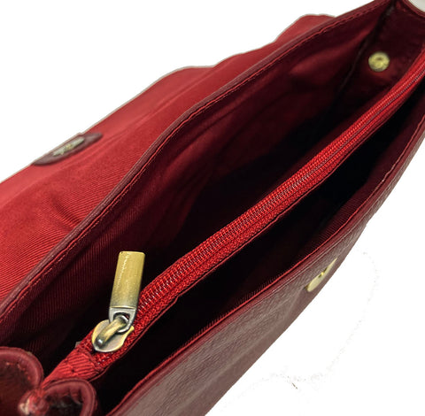 Rowallan Leather Mini Shoulder Bag - Style: 31-2794 Red