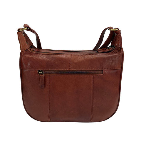 Rowallan Leather Cross Body/ Shoulder Bag - Style: 31-2821 Supatra - Cognac