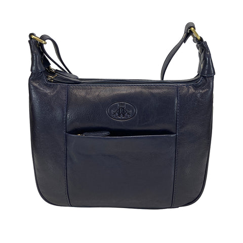 Rowallan Leather Cross Body/ Shoulder Bag - Style: 31-2821 Supatra - Navy