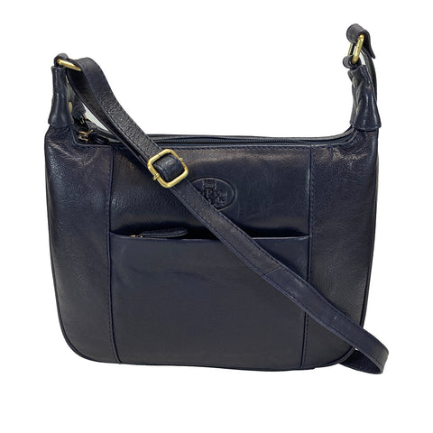 Rowallan Leather Cross Body/ Shoulder Bag - Style: 31-2821 Supatra - Navy