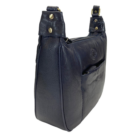 Rowallan Leather Cross Body/ Shoulder Bag - Style: 31-2821 Supatra - Navy