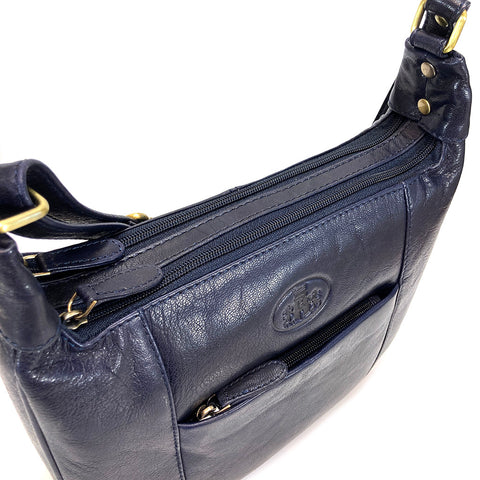 Rowallan Leather Cross Body/ Shoulder Bag - Style: 31-2821 Supatra - Navy