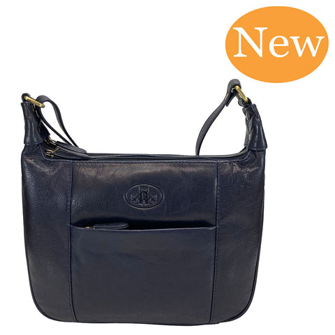 Rowallan Leather Cross Body/ Shoulder Bag - Style: 31-2821 Supatra - Navy