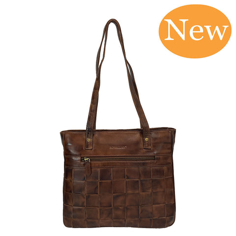 Rowallan Leather Chekhov hopper Tote Bag - Style: 31-2866 Brown