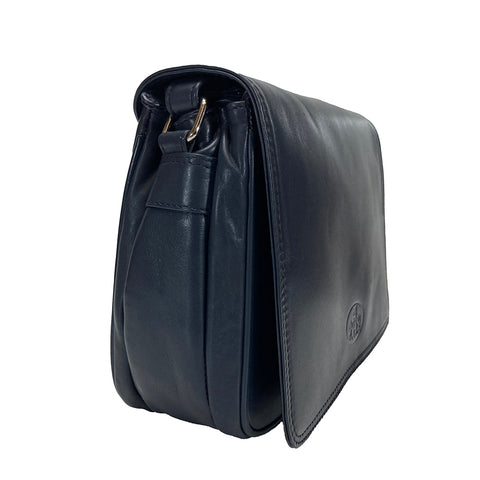 Rowallan Leather Flap Front Organiser Bag - Style: 31-8906  Navy