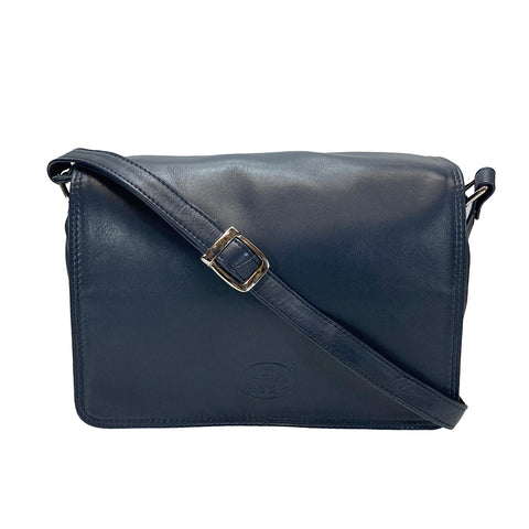 Rowallan Leather Flap Front Organiser Bag - Style: 31-8906  Navy