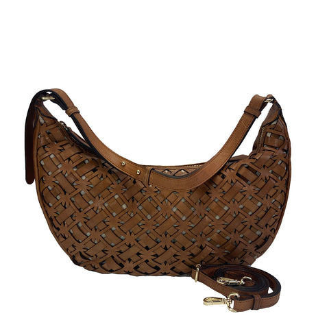 Gianni Conti Zip Top Shoulder / Multiway Bag - Style: 4173840 Tan