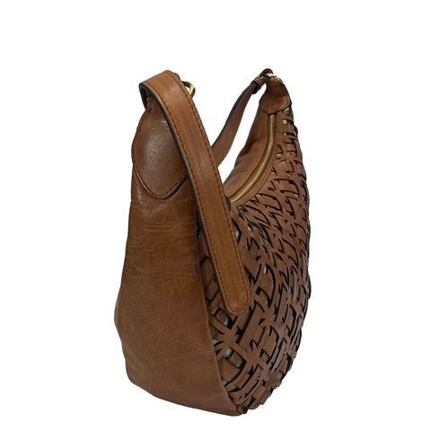 Gianni Conti Zip Top Shoulder / Multiway Bag - Style: 4173840 Tan