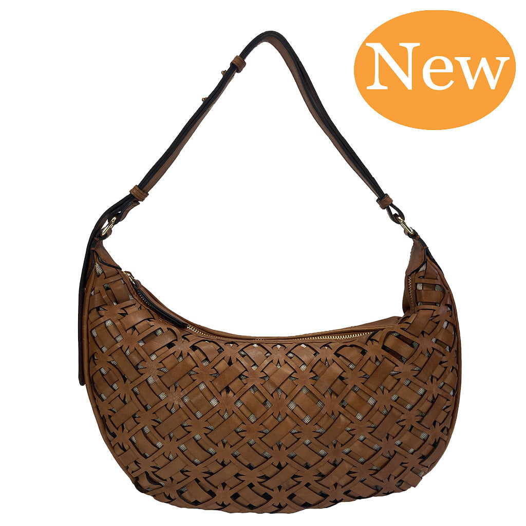 Gianni Conti Zip Top Shoulder / Multiway Bag - Style: 4173840 Tan