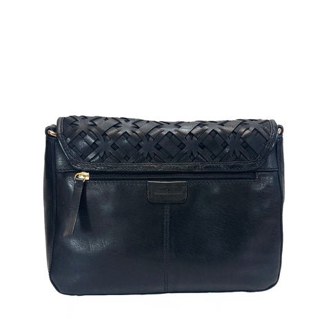 Gianni Conti Large Flap Front Shoulder Bag - Style: 4173844 Black