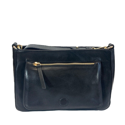 Gianni Conti Large Flap Front Shoulder Bag - Style: 4173844 Black