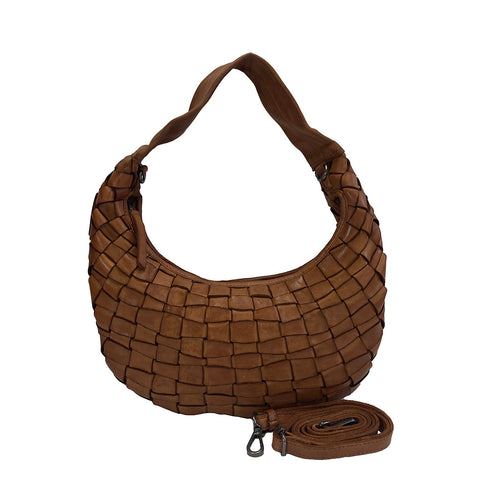 Gianni Conti Zip Top Shoulder / Multiway Bag - Style: 4893704 Tan