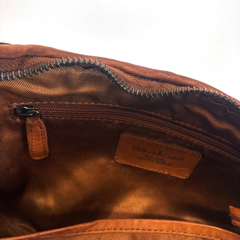Gianni Conti Zip Top Shoulder / Multiway Bag - Style: 4893704 Tan