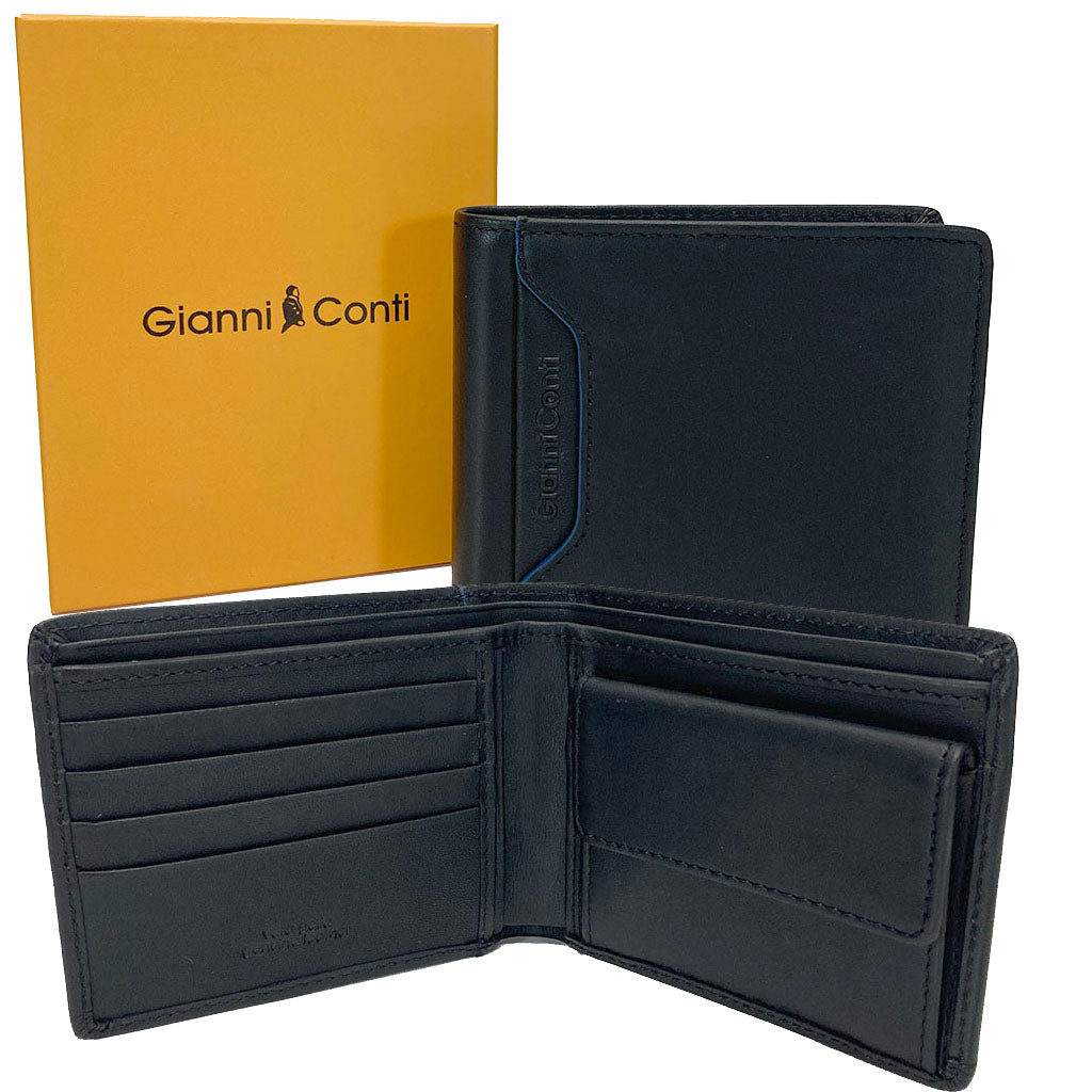 Gianni Conti Leather Wallet - Style: 4907412 - Black – Cox's