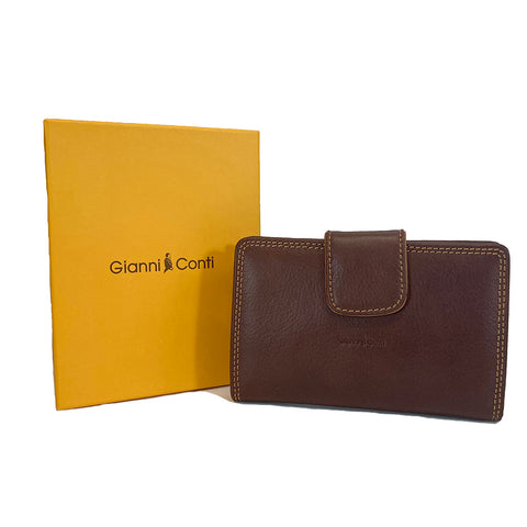 Gianni Conti Medium Wallet Purse - Style: 588356 - Brown