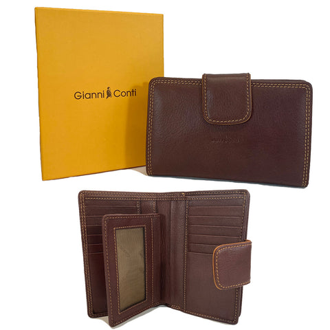 Gianni Conti Medium Wallet Purse - Style: 588356 - Brown