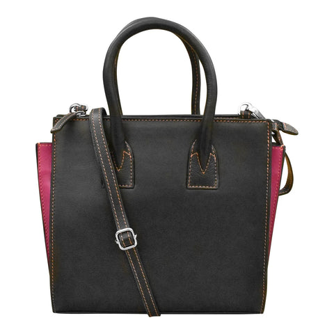 ili New York Leather Paradise Accordian Bag RFID Protected - Style: 6190 - Paradise