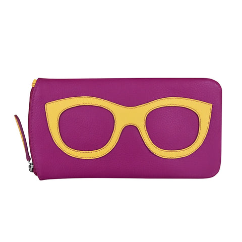 ili New York Leather Glasses Case - Style: 6462 - Orchid Sunshine