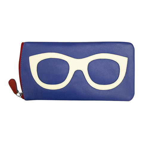 ili New York Leather Glasses Case - Style: 6462 - Nautical