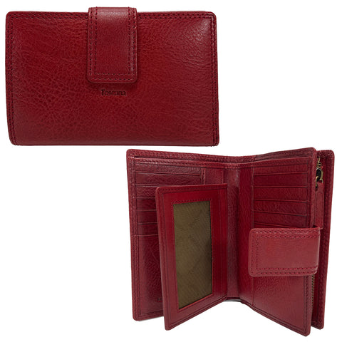 Golunski Tab Flapover Toscana Purse - Style 7- 8015- Red