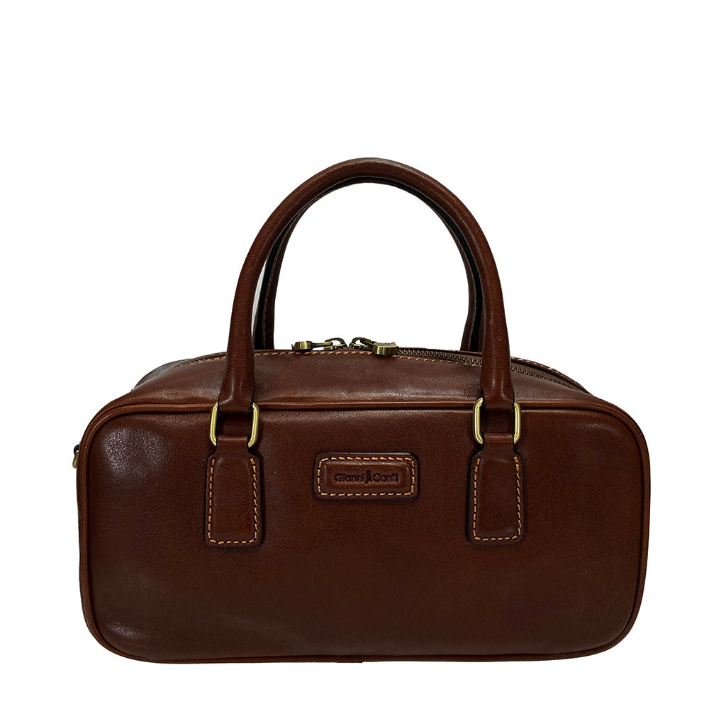 Gianni Conti Zip Top Gab / Multiway Bag - Style: 910459 Tan