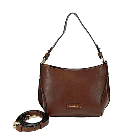 Gianni Conti Zip Top Gab / Multiway Bag - Style: 910766Tan