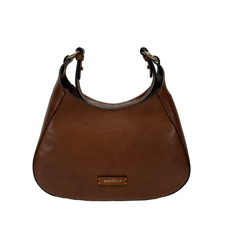 Gianni Conti Zip Top Shoulder Bag Multiway  - Style: 910768 Tan