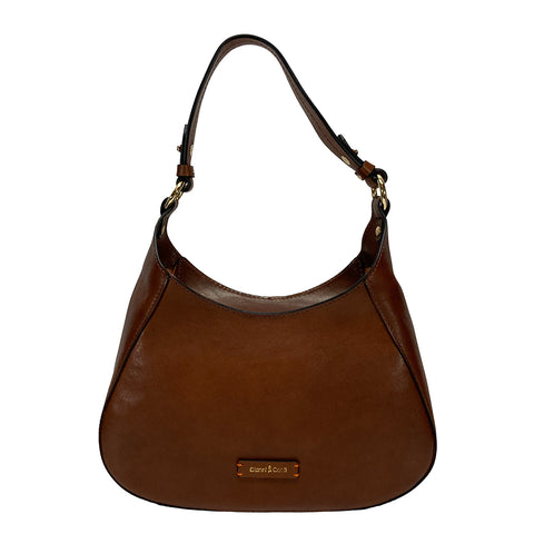 Gianni Conti Zip Top Shoulder Bag Multiway  - Style: 910768 Tan