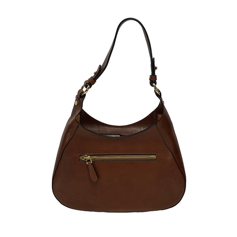 Gianni Conti Zip Top Shoulder Bag Multiway  - Style: 910768 Tan