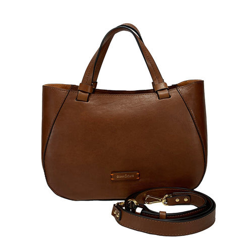 Gianni Conti Zip Top Gab / Multiway Bag - Style: 910769Tan