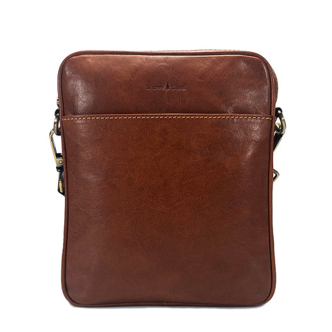 Gianni Conti Unisex Shoulder Bag - Style: 912154 - Tan