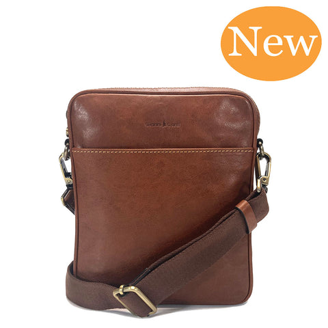 Gianni Conti Unisex Shoulder Bag - Style: 912154 - Tan